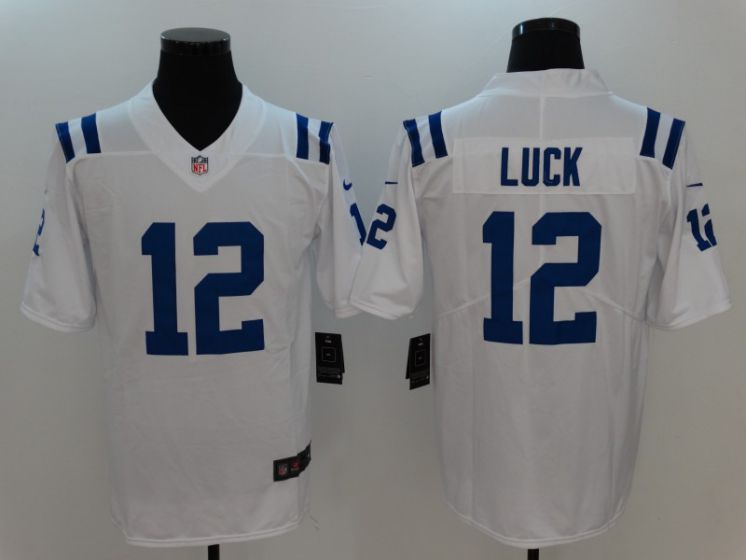 Men Indianapolis Colts #12 Luck White Nike Vapor Untouchable Limited NFL Jerseys